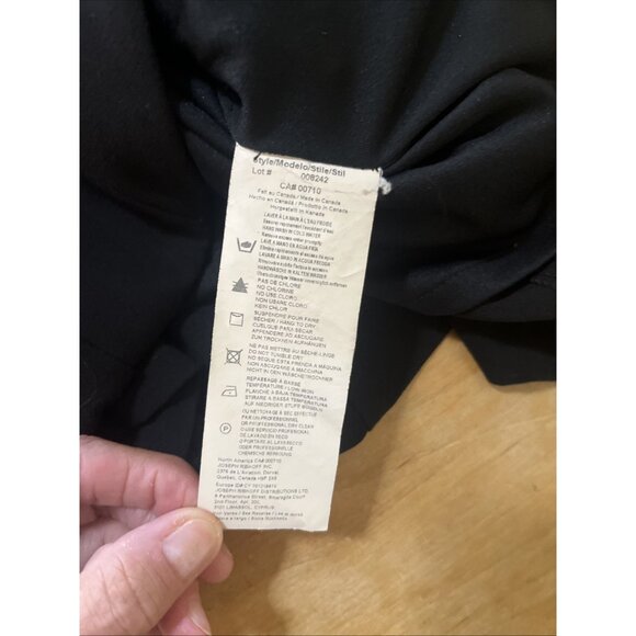 Joseph Ribkoff Jacket Womens sz8 Black Bolero Crop Blazer 4 Button Ruching - Picture 11 of 12